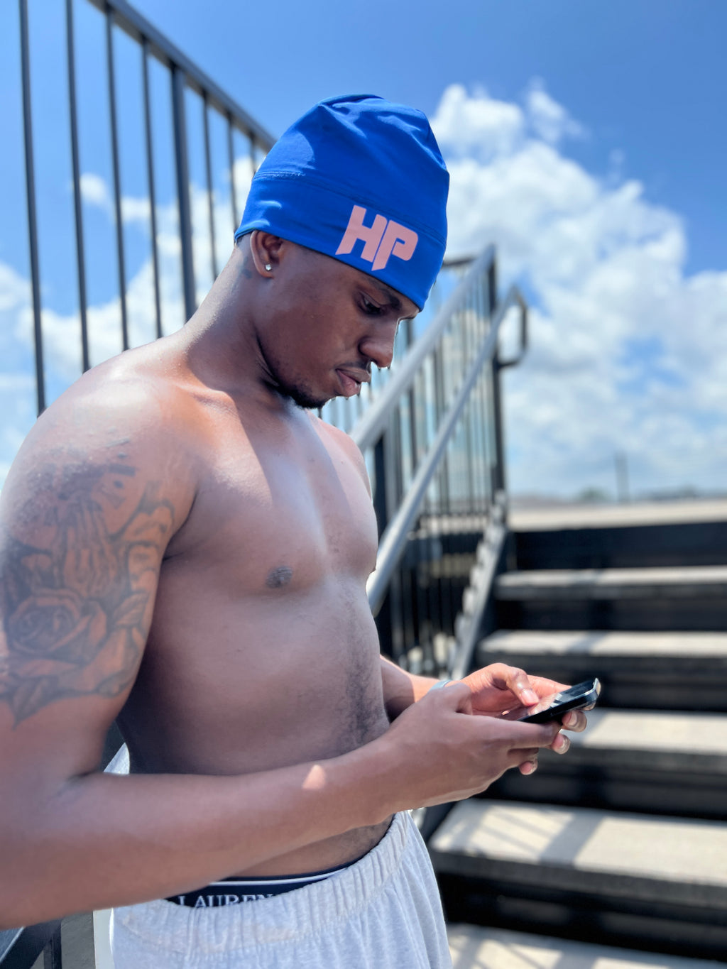 BLUE REFLECTIVE HP SKULLCAP